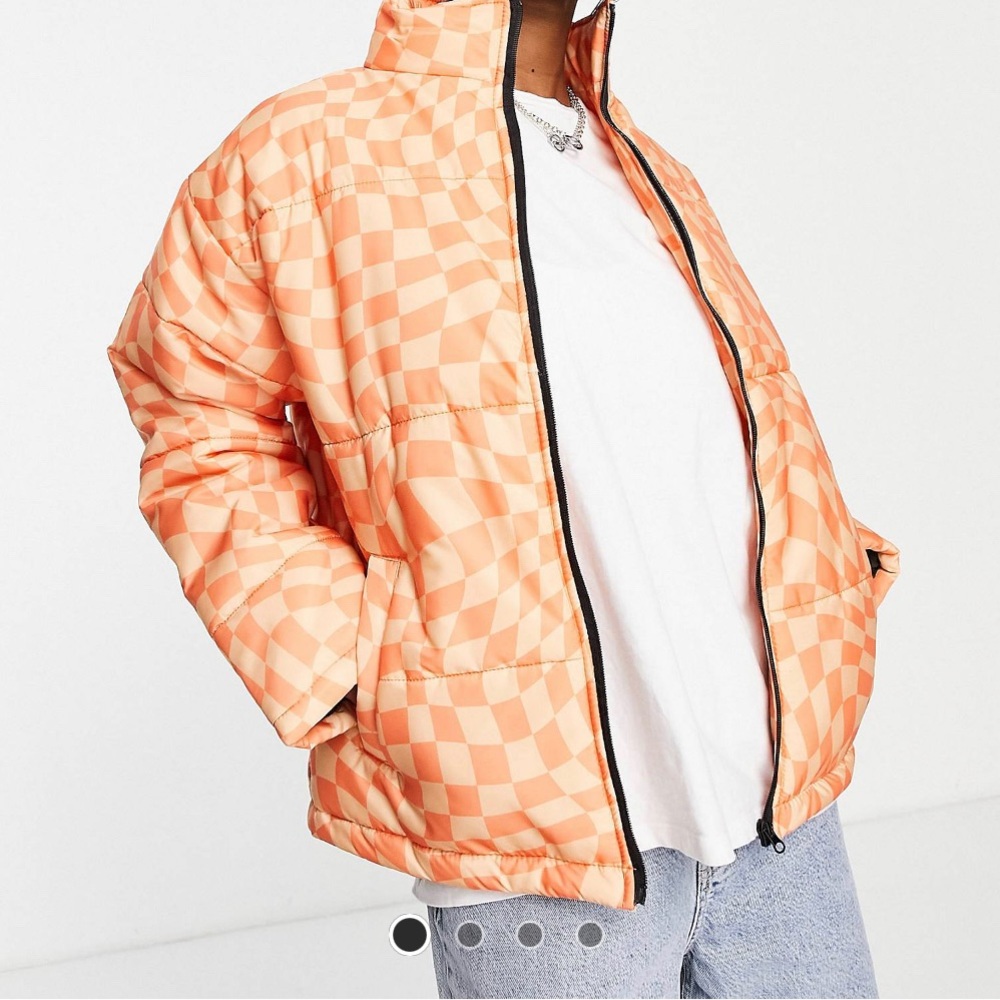*New with Tags* ORANGE CHECKERED PUFFER JACKET